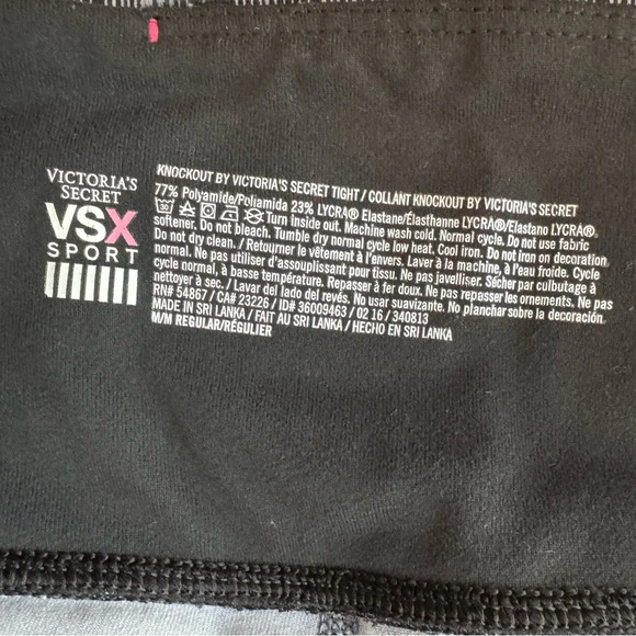 VICTORIA’S SECRET VSX Knockout Tight Pant - Medium - Geometric Print & Pink Logo - Picture 11 of 12